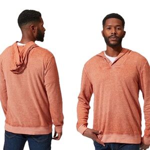 Threads 4 Thought Kieran Henley Hoodie Men's Orange Peach Sweatshirt Size Large